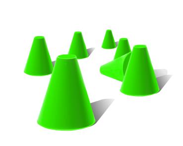 Verkehrsleitkegel-Set "grün" (7 Stück)